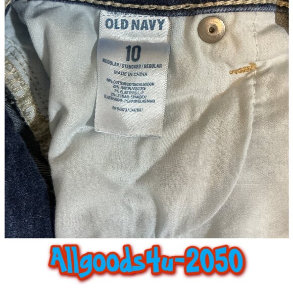 Old Navy Rockstar Size 10 Distressed Rhinestone Skinny Jeans - Picture 4 of 11